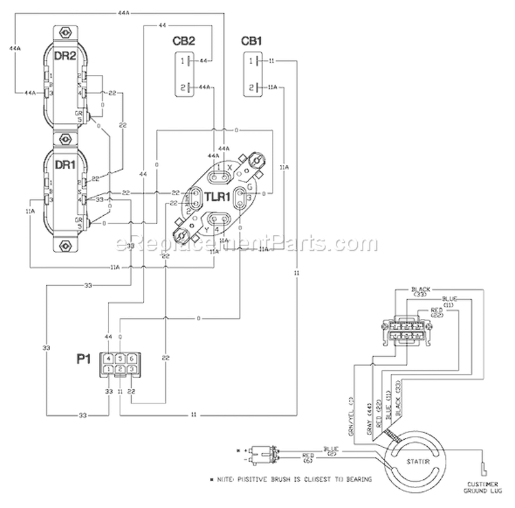 Page E Diagram and Parts List for 1970-0  Briggs and Stratton Generator